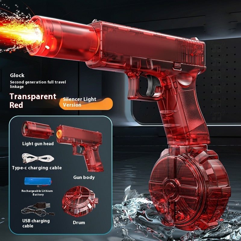 New Ice Mouse Ice Explosion Electric Water Gun Children's High-speed Continuous Hair Linkage Reloading Large Capacity Water Pistols Toy