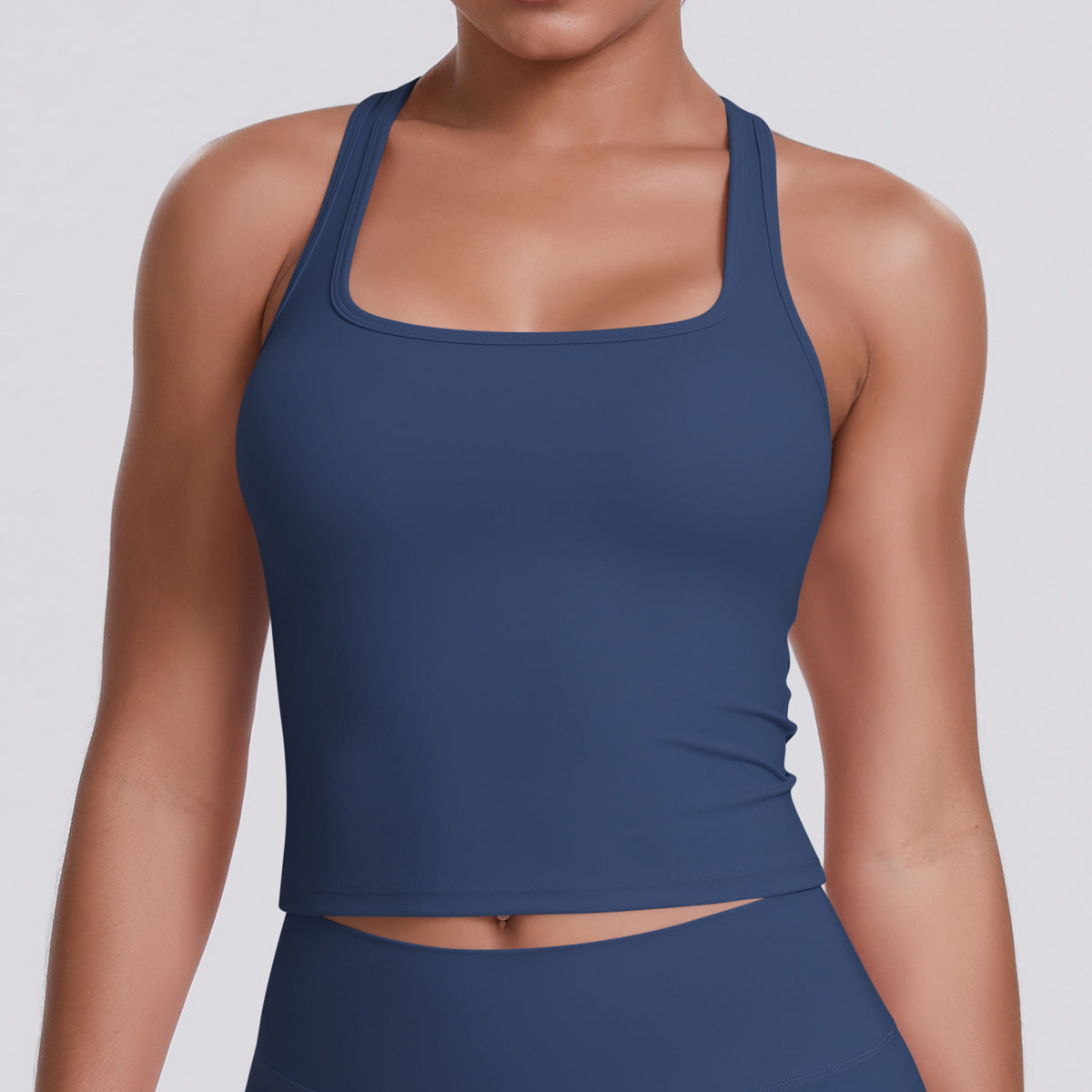 Solid-color Brushed-back Camisole For Women