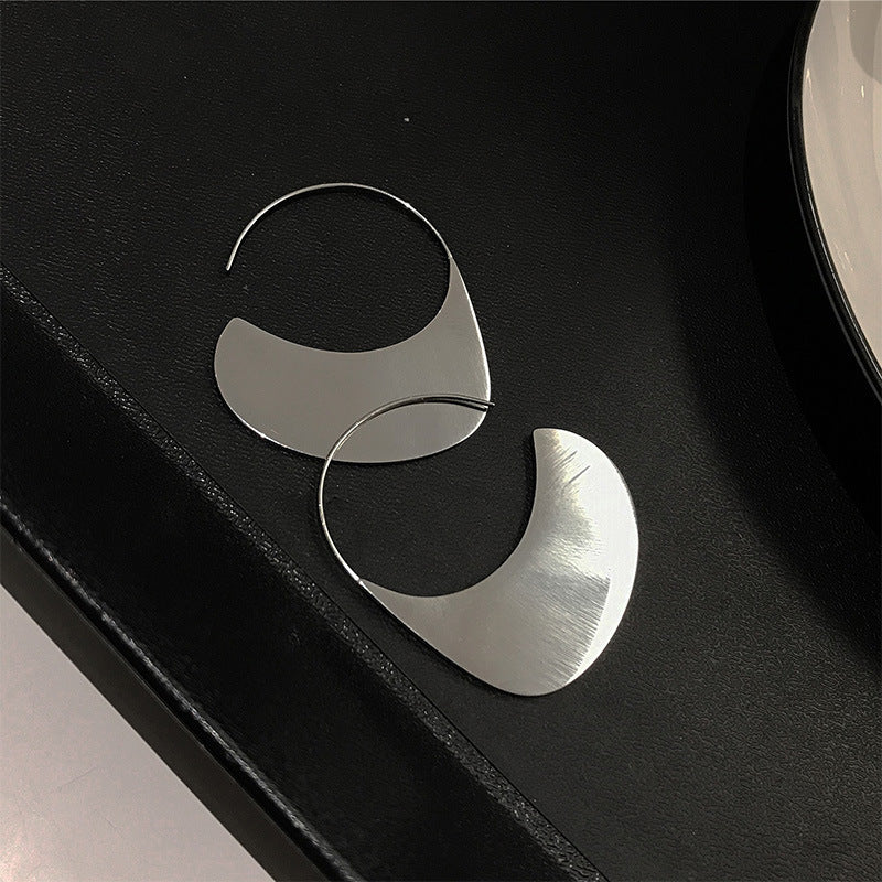 Silver Needle European And American Irregular Water Drop Lovely Geometric Earrings