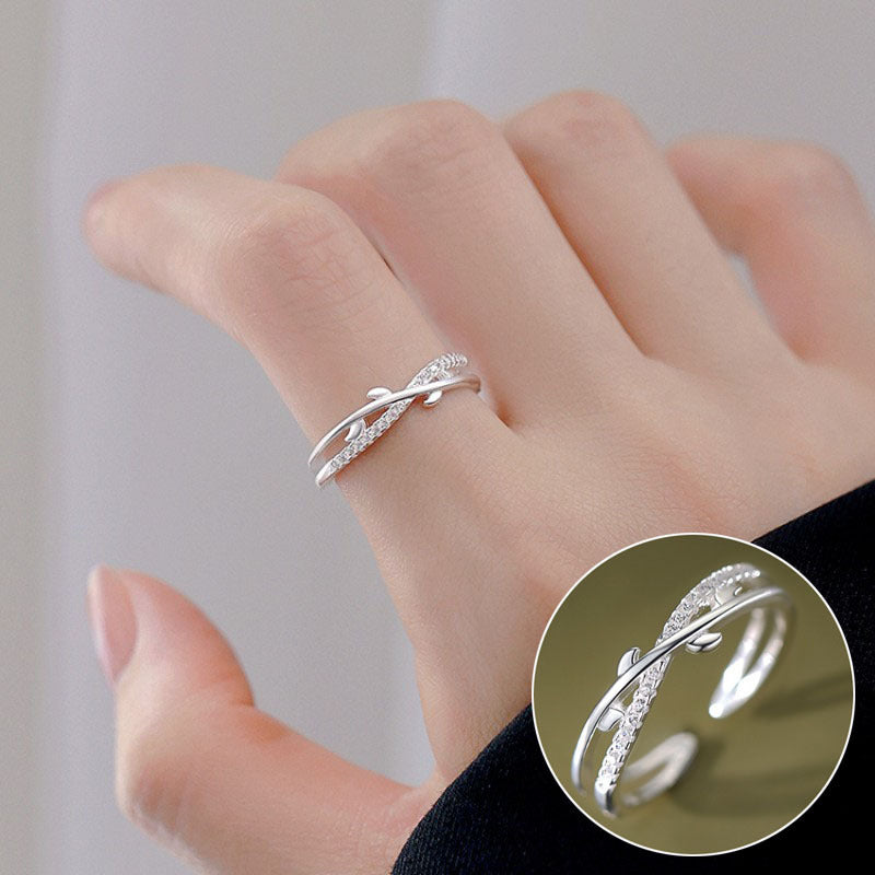 Geometric Line Cross Ring For Women