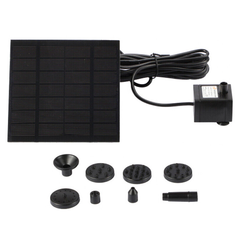 Solar Panel Powered Water Feature Garden Pool Pond Fish Aquarium Fountain