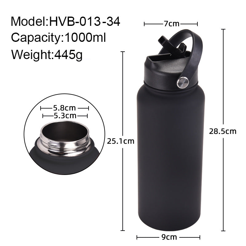 Sports Stainless Steel Large Capacity Straw Warm-keeping Water Cup