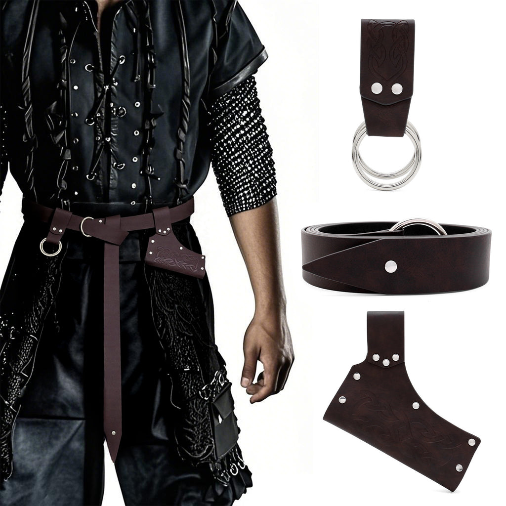 Medieval Knight PU Belt COSPLAY Props Men