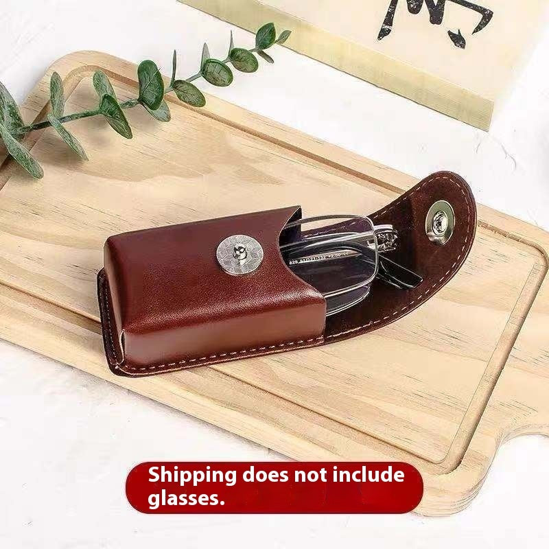 Men's Leather Case Portable Compact Good-looking