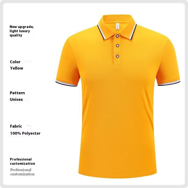 Fashion Is Ice Silk Lapel Short Sleeve Polo Shirt