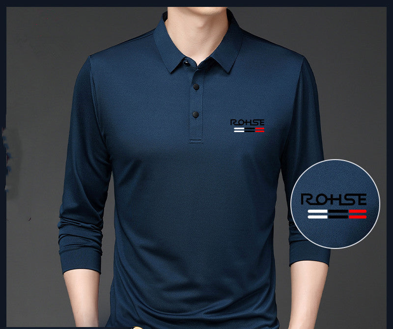 Men's Long-sleeved T-shirt Middle-aged And Youth Bottoming Shirt