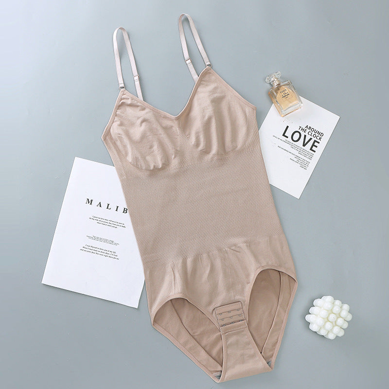 Strap-style One-piece Shapewear With Front-button Closure, Womens