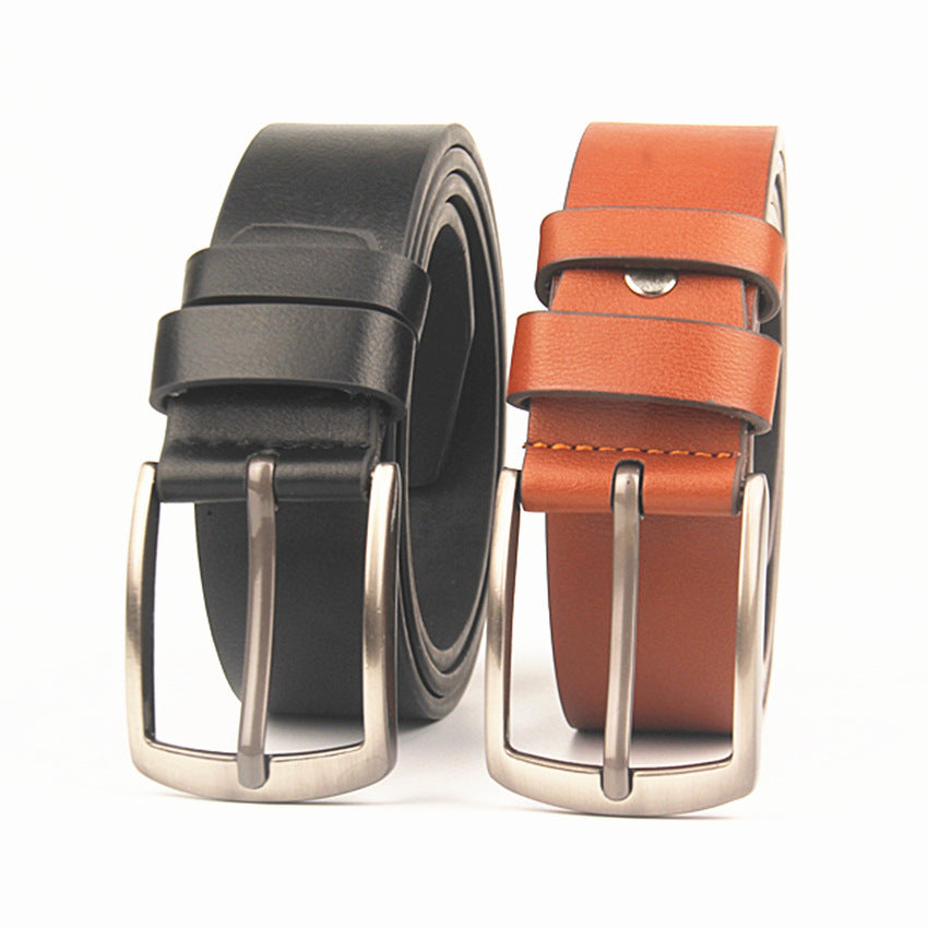 Men's waist belt imitation leather needle buckle