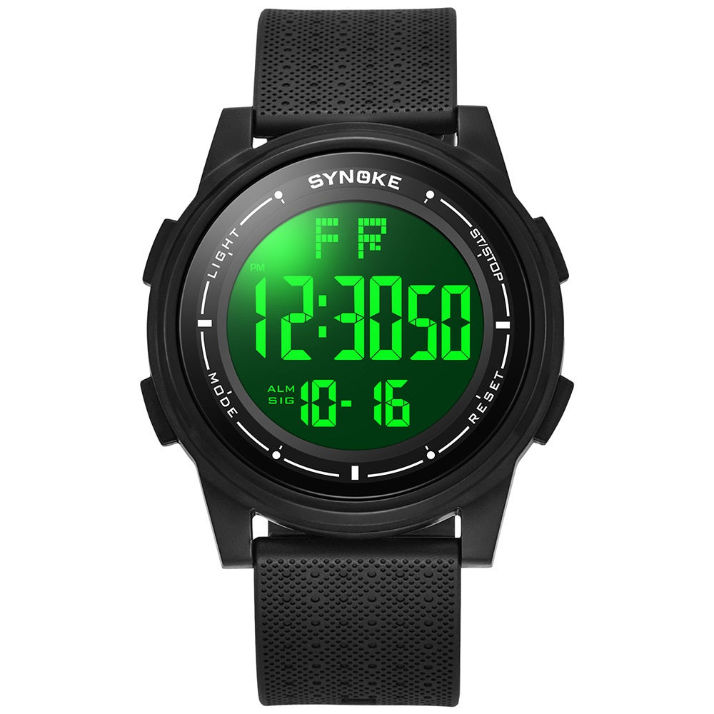 Men's Sports Electronic Watch Lightweight Design Large Screen Luminous Student Watch