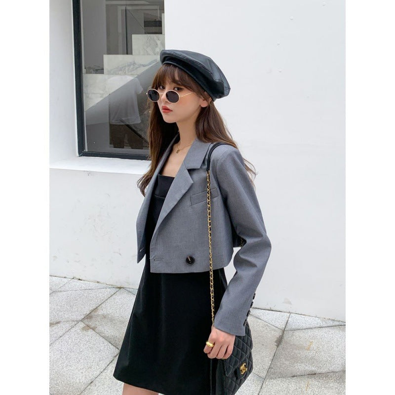 Women's Spring Autumn Summer Slim Fit Super Short Blazer
