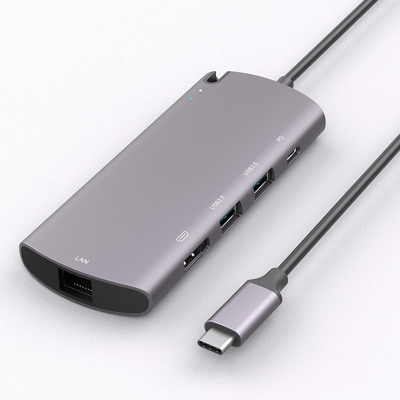 6 In 1 Type-C Hub USB 3.0 M.2 NGFF HDD Enclosure Portable Dual M.2 SSD Docking Station PD Fast Charging Computer Accessories