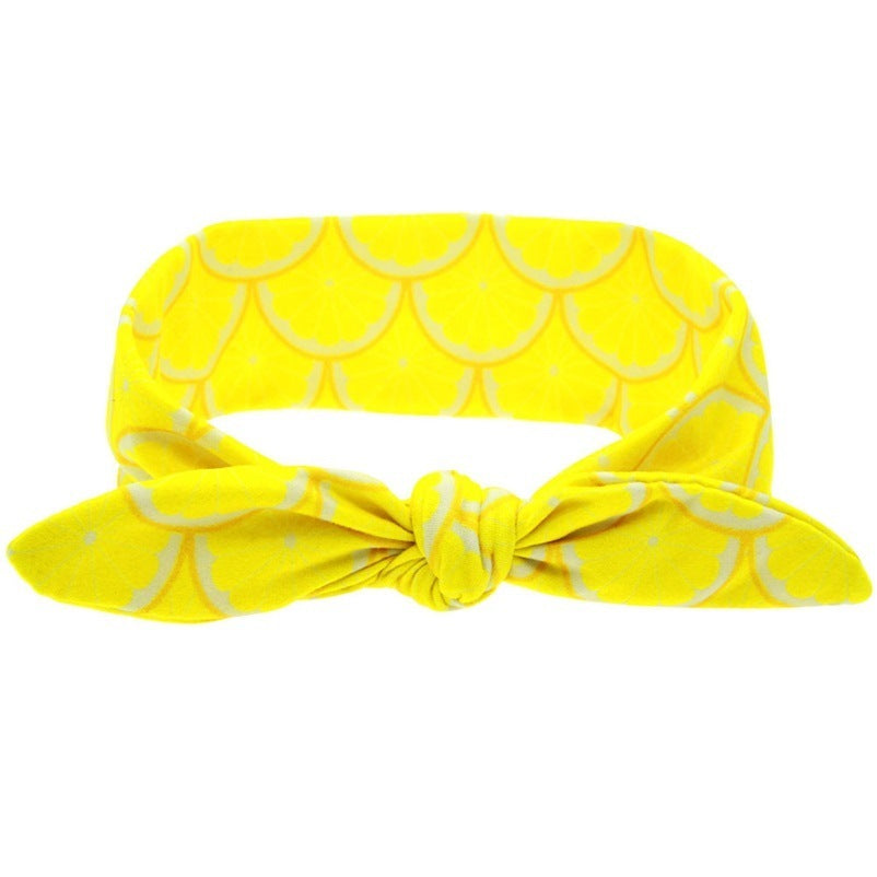 New Printed Children Diy Rabbit Ear Headband Parent-Child Suit