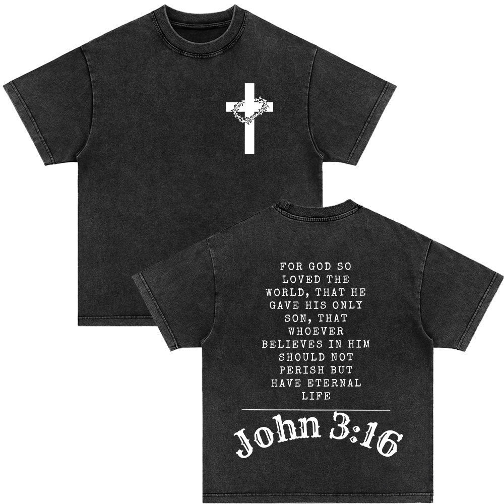 An Sngth Bible Verse Retro Washed T-shirt