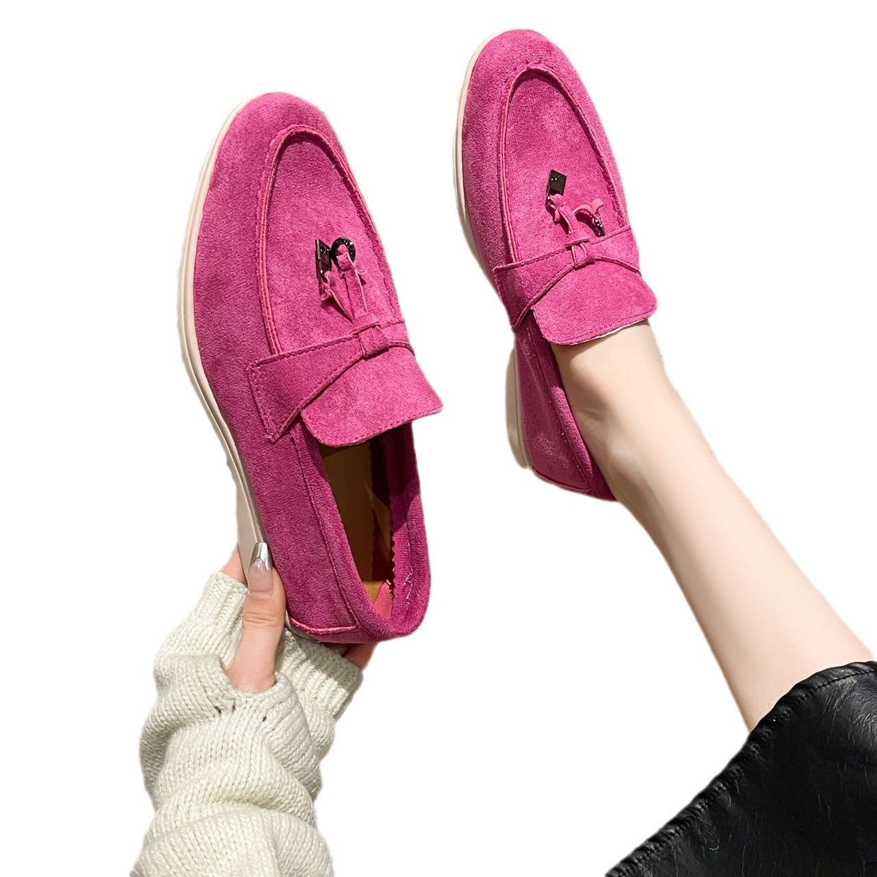 Plus Size Soft Bottom Slip-on European And American Leisure Round Toe Flat Shoes