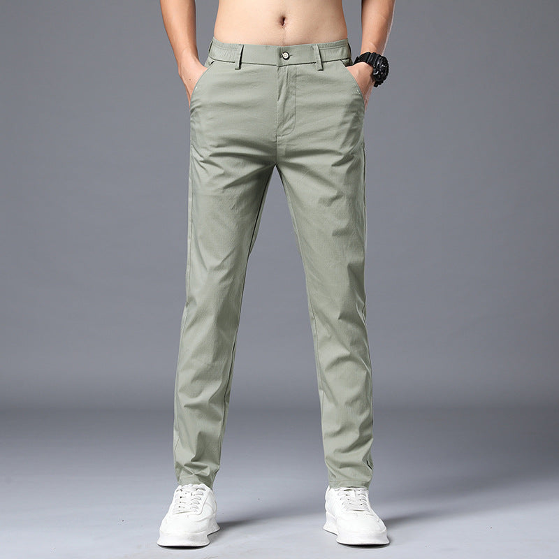 Men's Ice Silk Loose Straight-leg Casual Pants