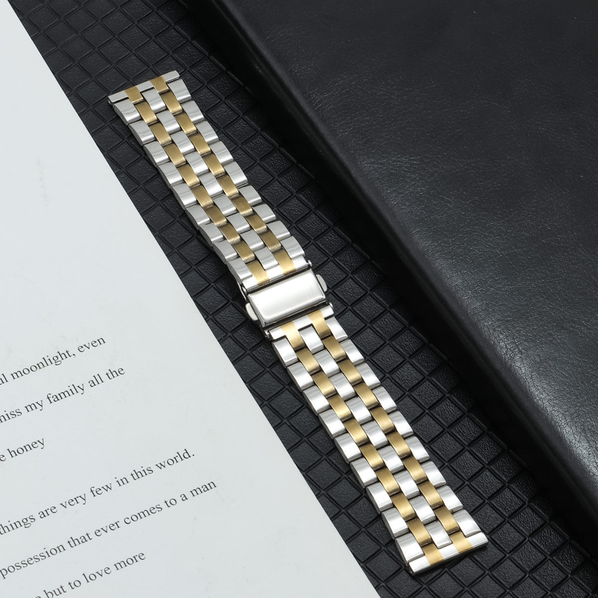 Colorful Five-bead Stainless Steel Strap