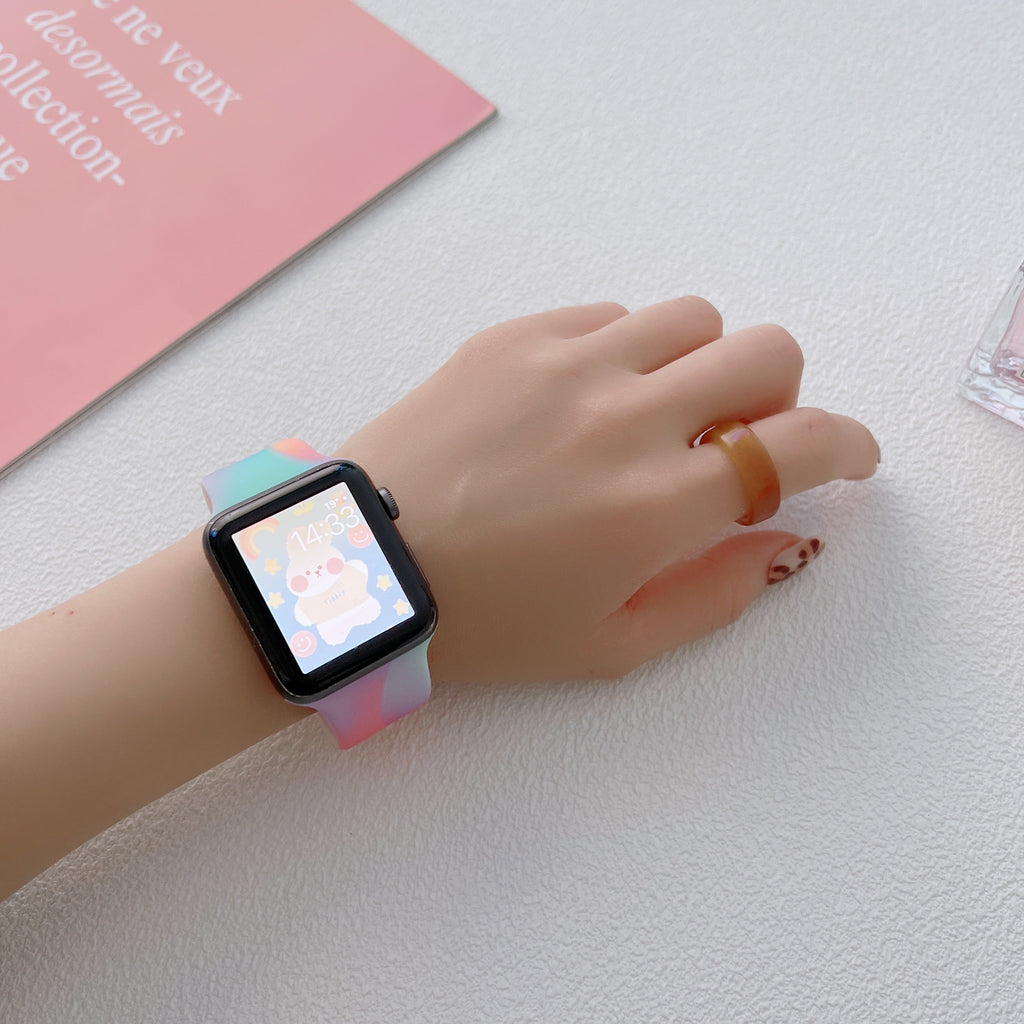 Smart Watch Aurora Colorful Silicone Strap