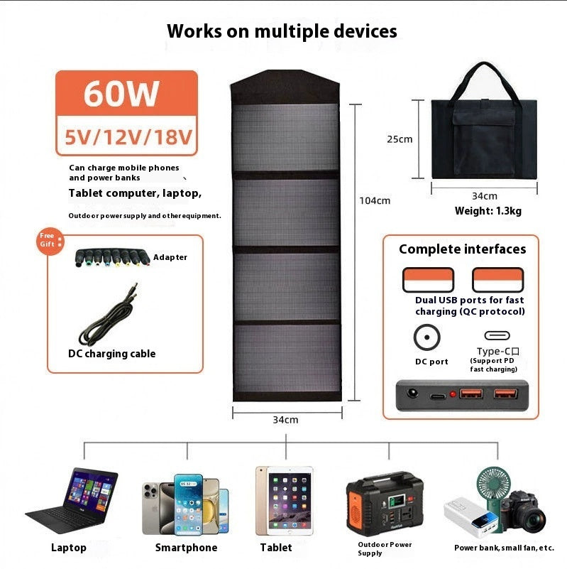 Outdoor Portable Solar Panel Folding Bag