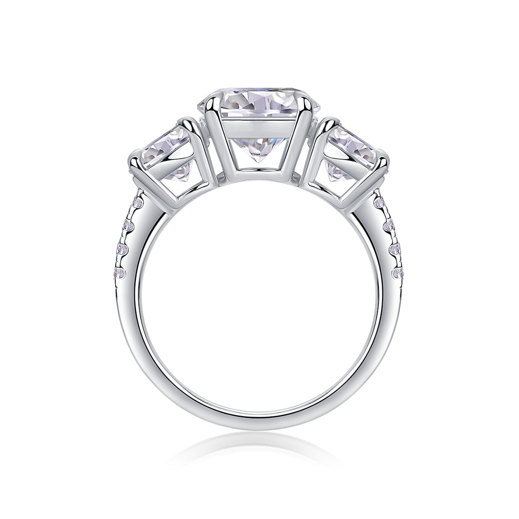 1Three Shining Stars - A Fashionable And Luxurious Jewelry Piece Set With 3-carat Moissanite S925 Sterling Silver And Platinum-plated Diamond Prohibit TikTok sales