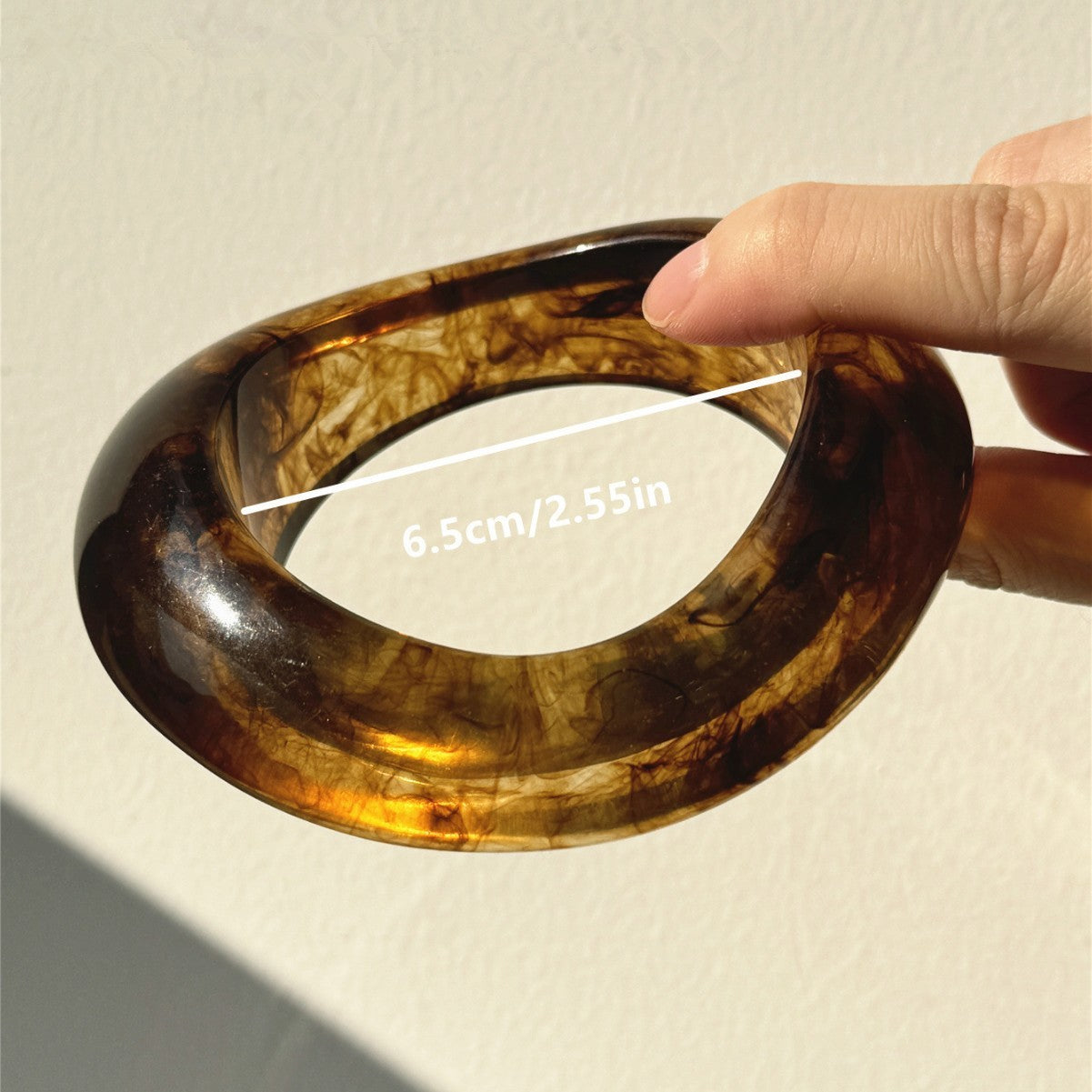 European And American Exaggerated Blooming Irregular Shaped Resin Bracelet