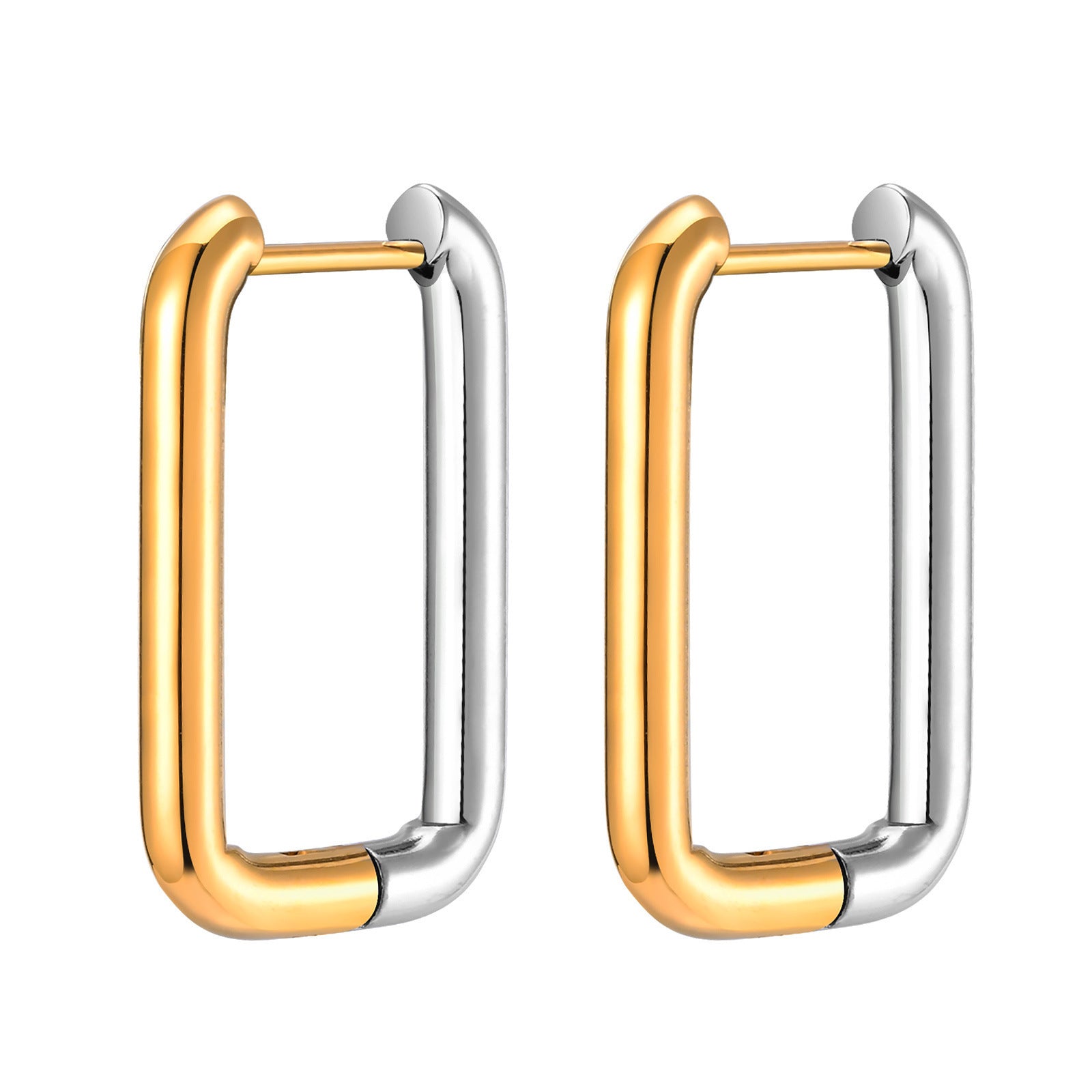 N Earrings Gradually Golden High-grade Ear Ring Titanium Steel Special-interest Earrings