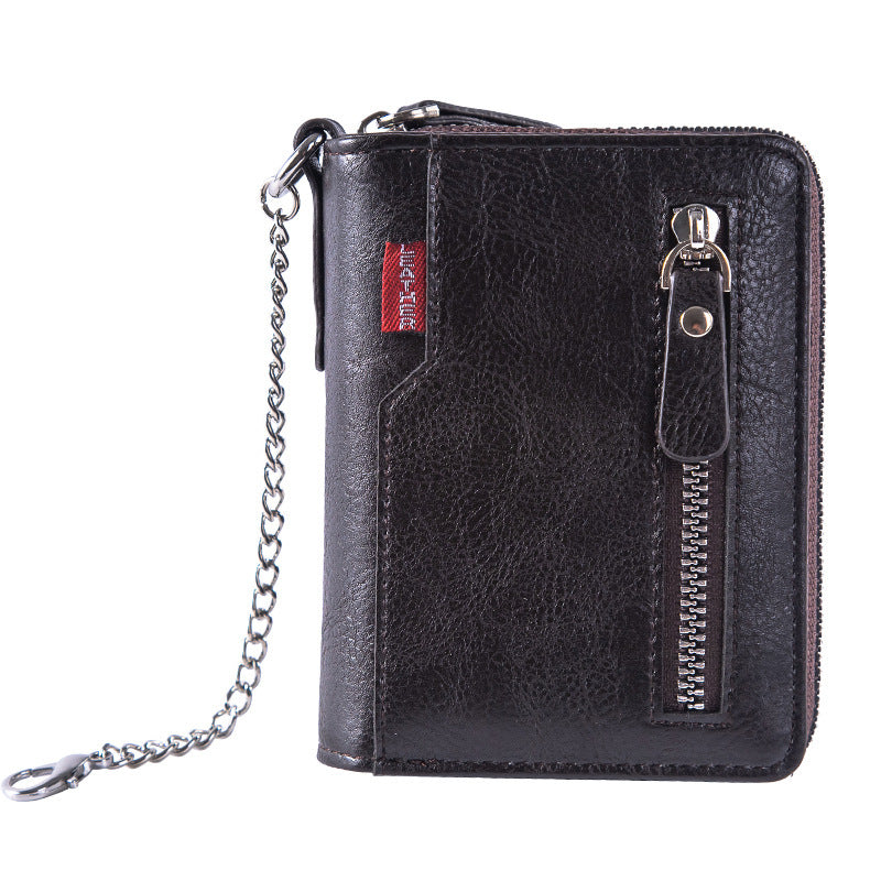 Multiple Card Slots Large Capacity Two-fold Zipper Cash And Card Versatile Bag