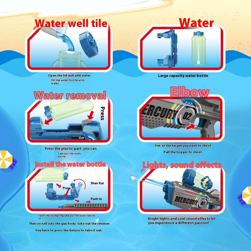 Mercury M2 Electric Automatic Continuous Hair Space Water Gun