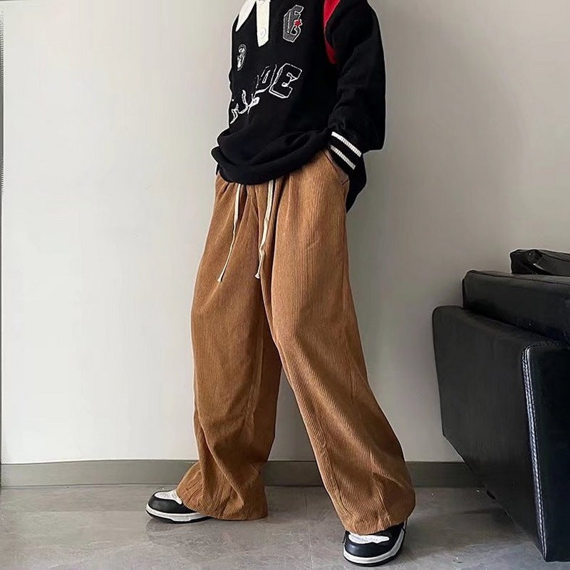 Autumn And Winter Woolen Trousers Men's Straight Fashion Label