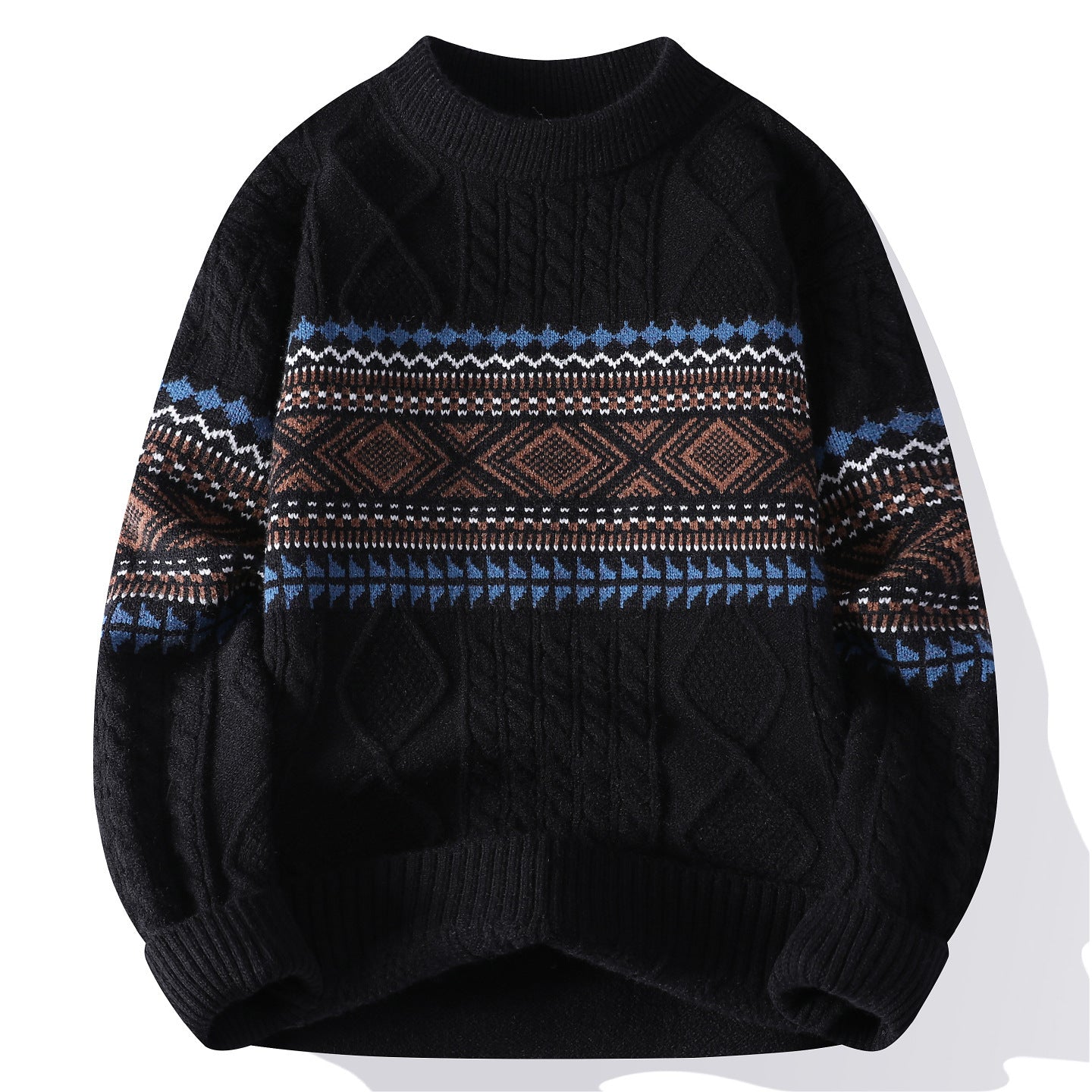 Autumn And Winter Fashion Trend Mock Neck Sweater Men
