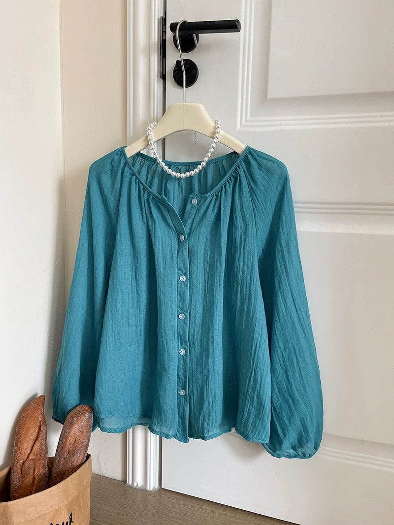 Summer Cotton-Linen Sun-Protective Shirt For Women