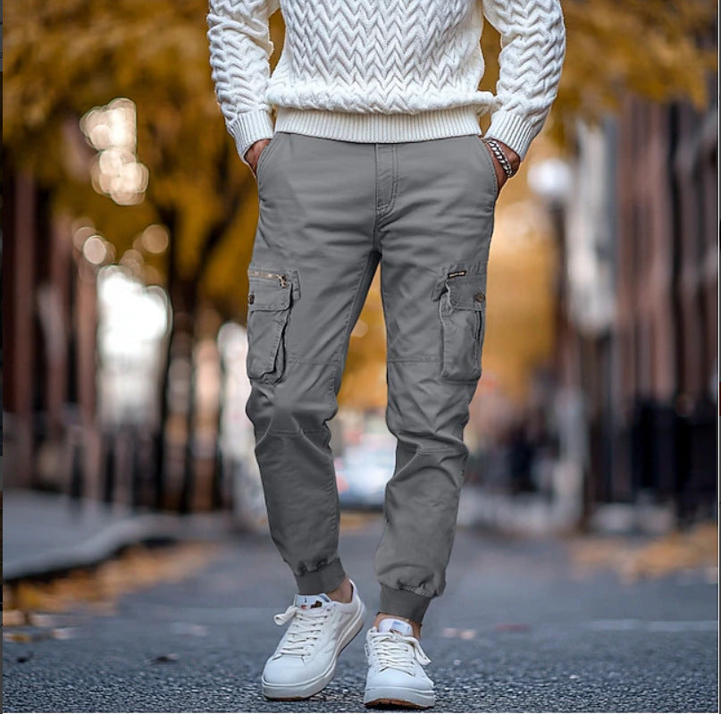 European And American Men's Oversized Trousers Fashion Multicolor Leisure Tappered Overalls