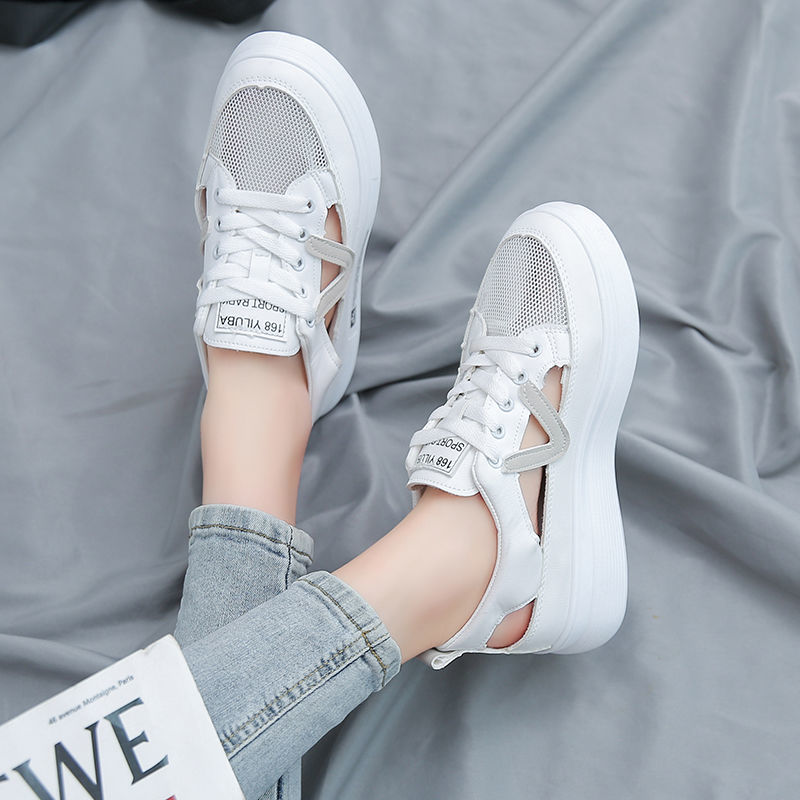 Thick-soled Sponge Cake All-match Baotou Casual Sports White Women's Shoes