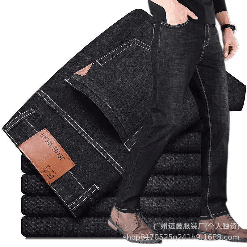 Jeans Men's Loose Straight Mid-waist