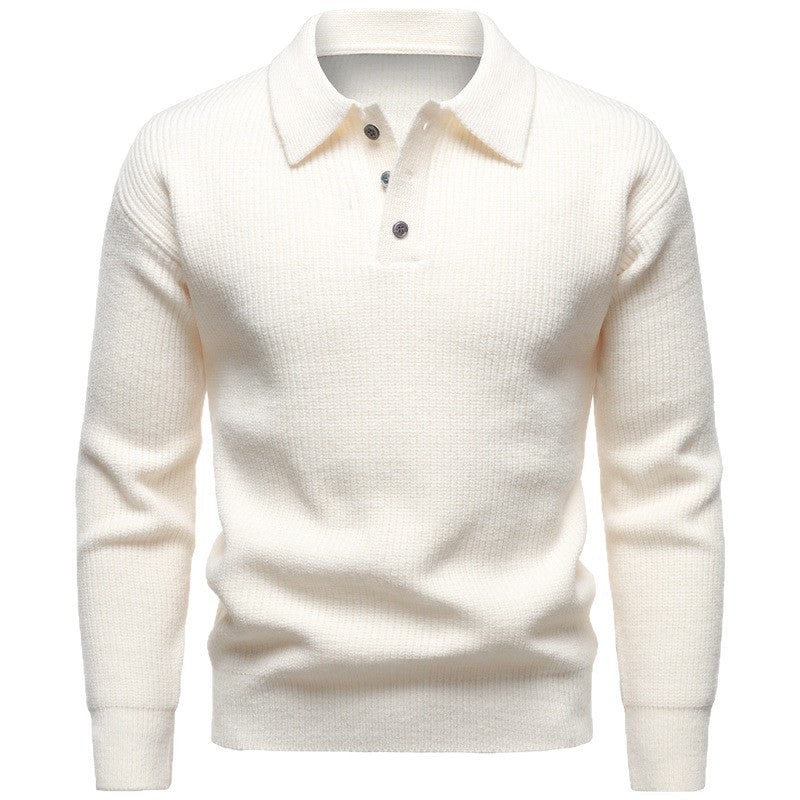 Men's British Fashion Polo Collar Sweater