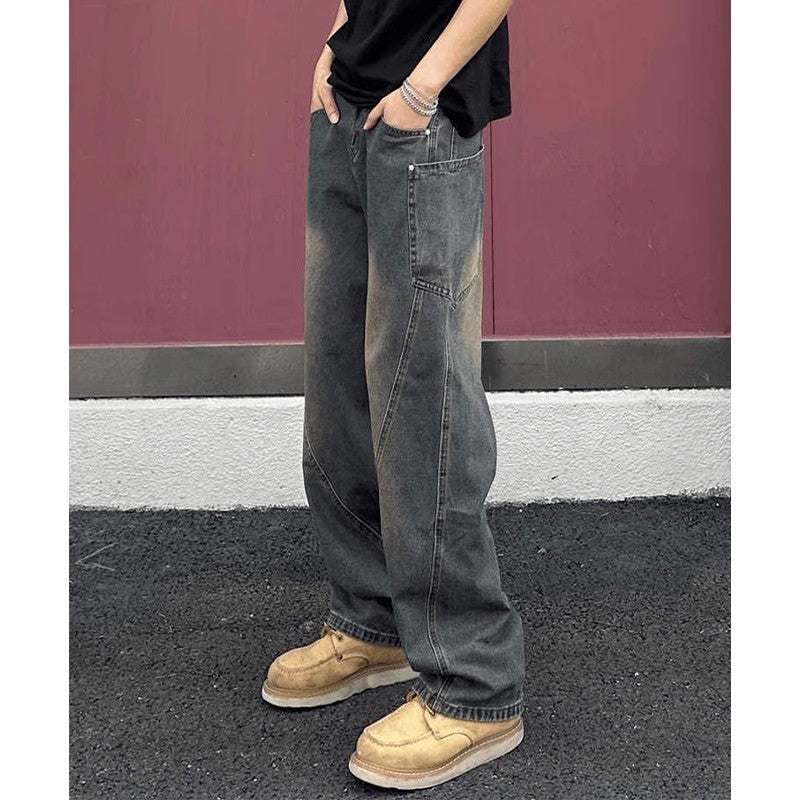 American High Street Machete Jeans Men's Spring And Autumn Ruoshuai
