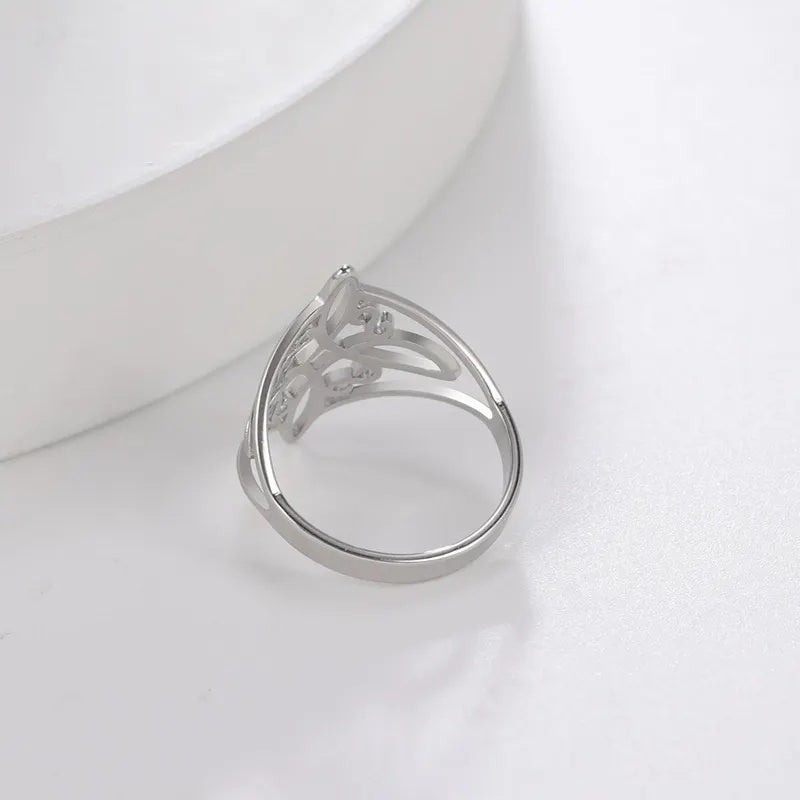 Twisted Infinity Celtic Knot Ring Irish Witch Knot Stainless Steel Rings For Women Men Witchcraft Jewelry