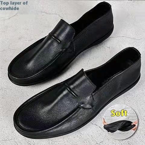 Men's Single-layer Casual Soft Soled Leather Shoes