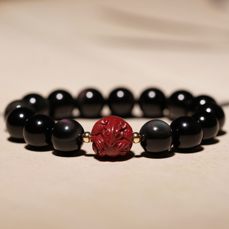 Obsidian Cinnabar Zodiac Bracelet For Women
