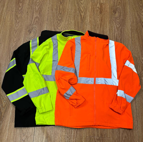 Soft Shell Waterproof Black Night Reflective Work Clothes