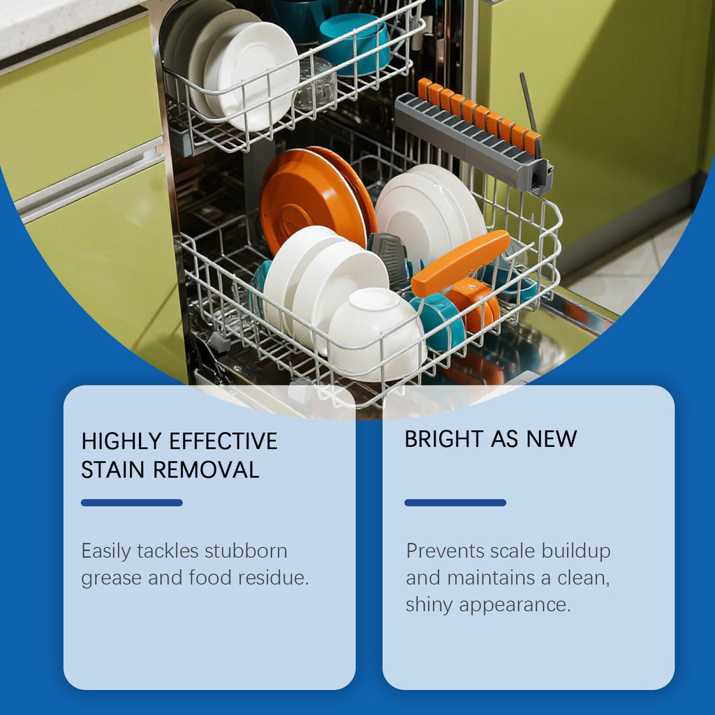 Household Dishwasher Cleaning Stain Removing Oil Plate Kitchenware Clean And Bright