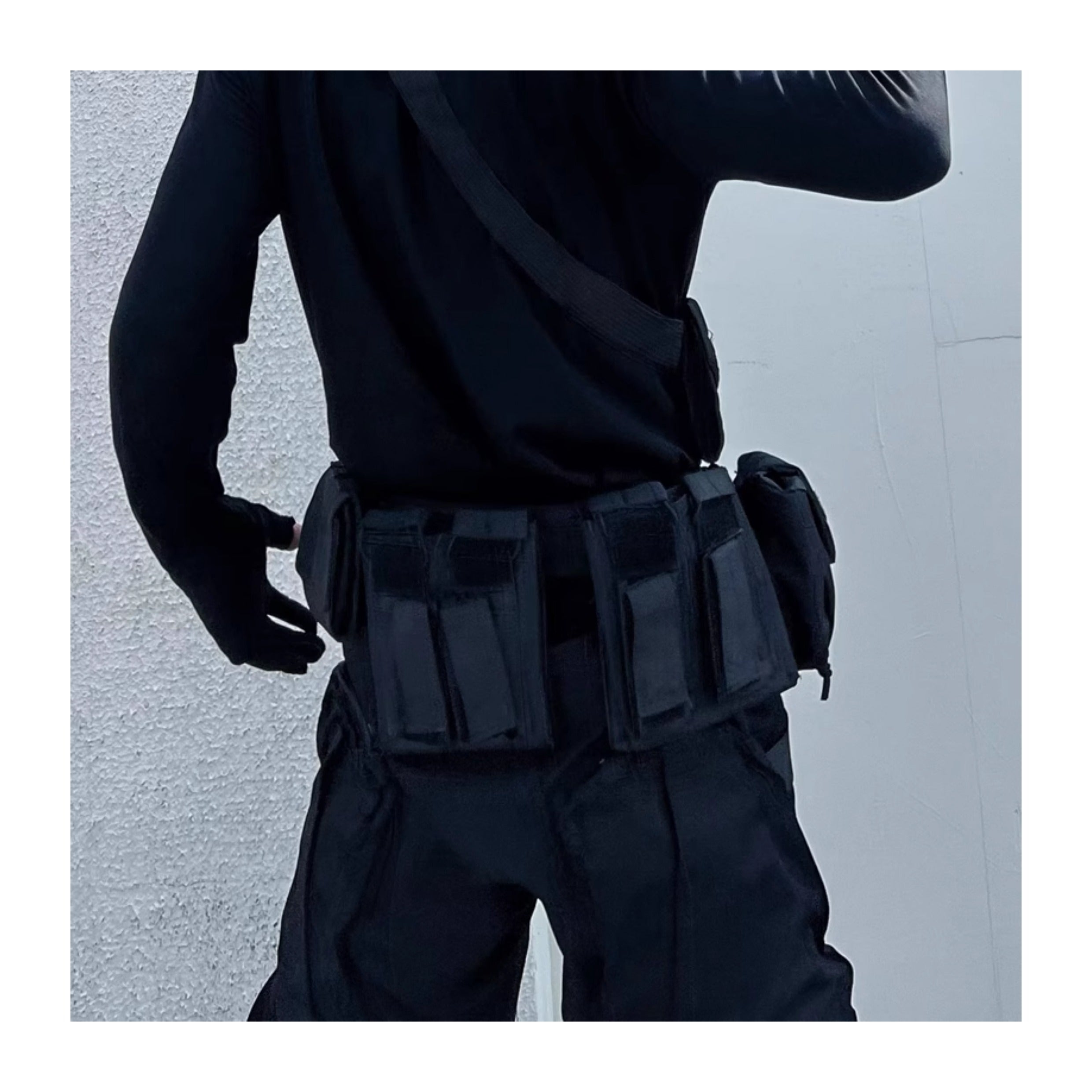 High Street Function Detachable Multifunctional Tactical Belt Waist Bag Suit