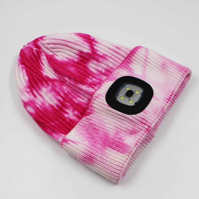 Light LED Upgraded Double-sided USB Rechargeable Wool Luminous Hat