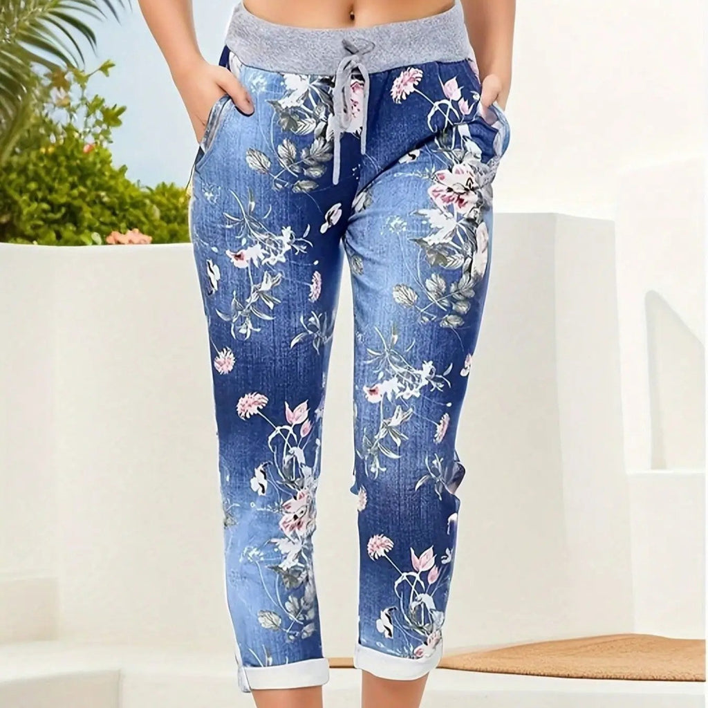 European And American-style Casual Printed Magic Jogger Pants