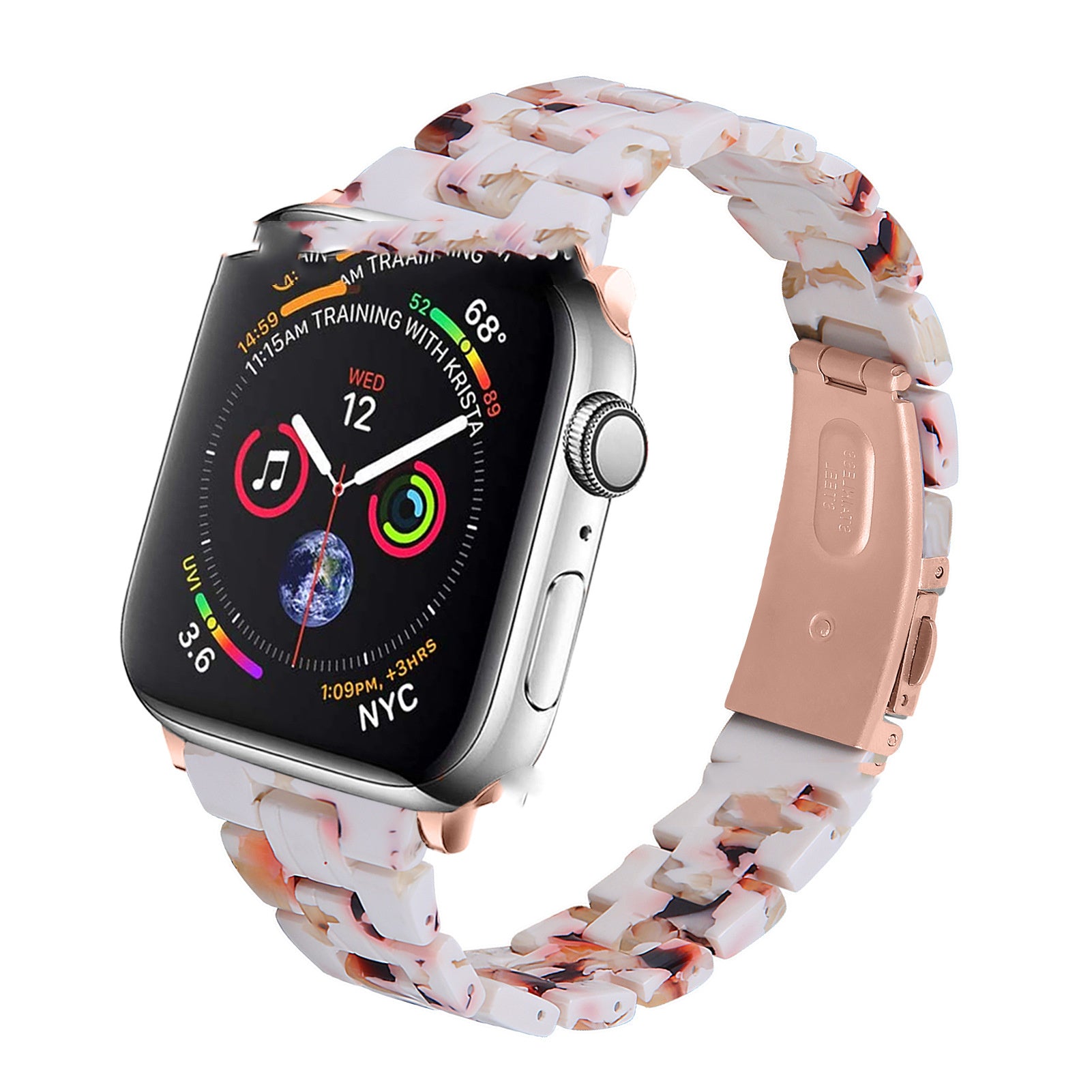 Smart Slim Resin Three Bead Stainless Steel Watch