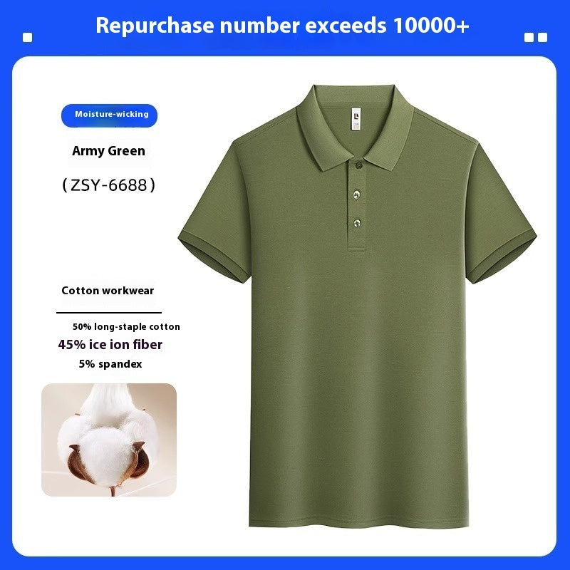 Collar Men's Short-sleeved Polo Shirt High-end