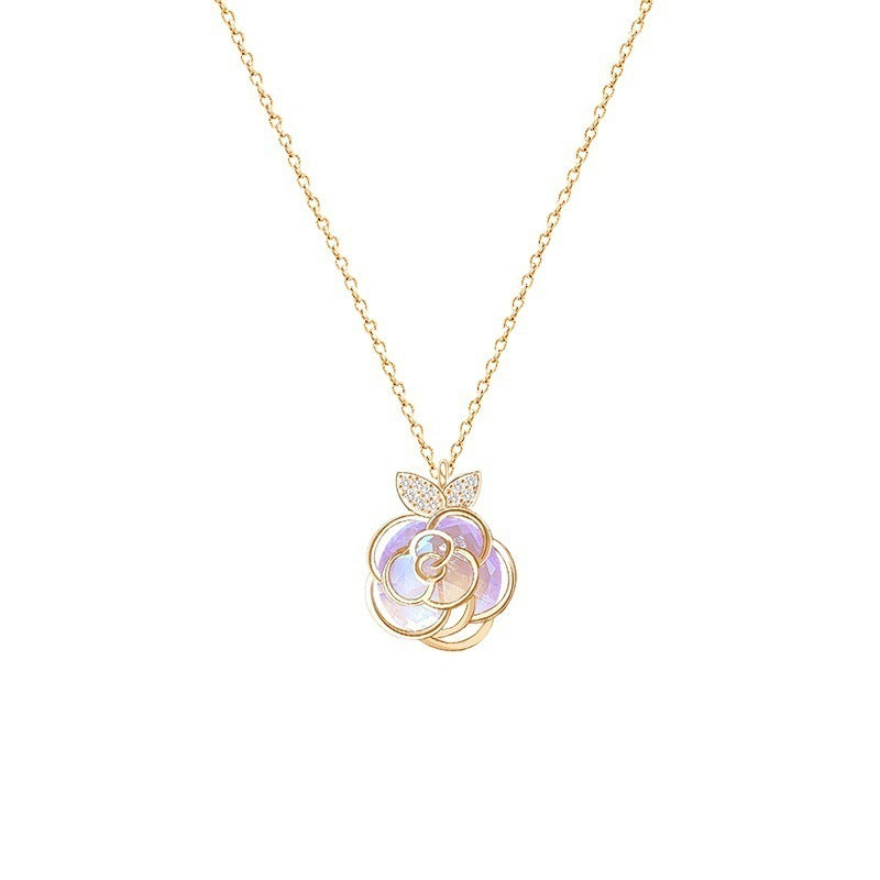Camellia Advanced Design Sense Niche Gentle Flower Collarbone Necklace Bracelet