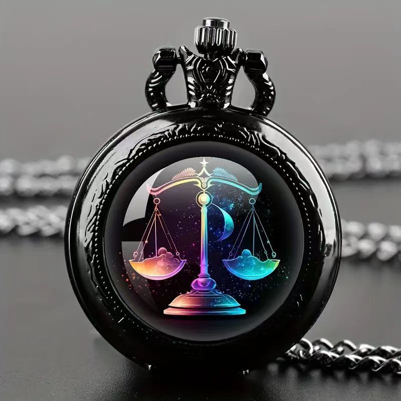 Color Pattern Medium Pocket Watch For Men And Women