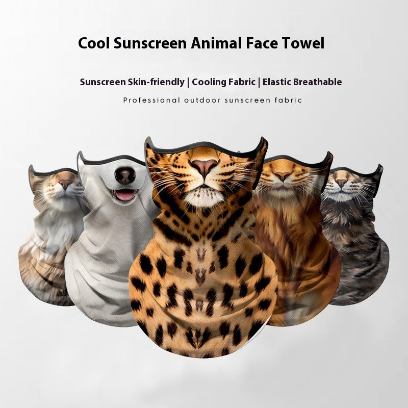 Sunscreen Hanging Ear Ice Silk Breathable Outdoor Sports Motorcycle Cycling Mask