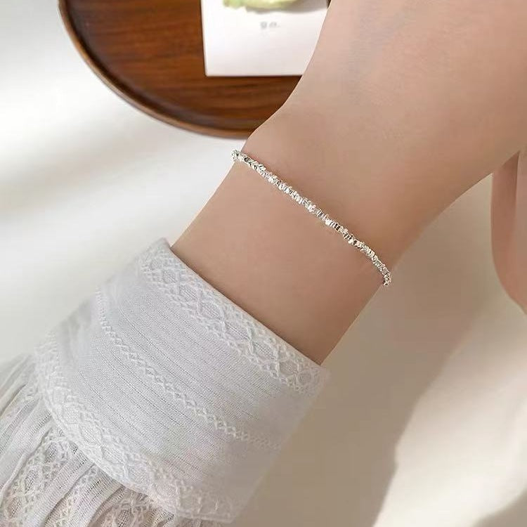 925 Silver-plated Broken Silver Bracelet Light Luxury