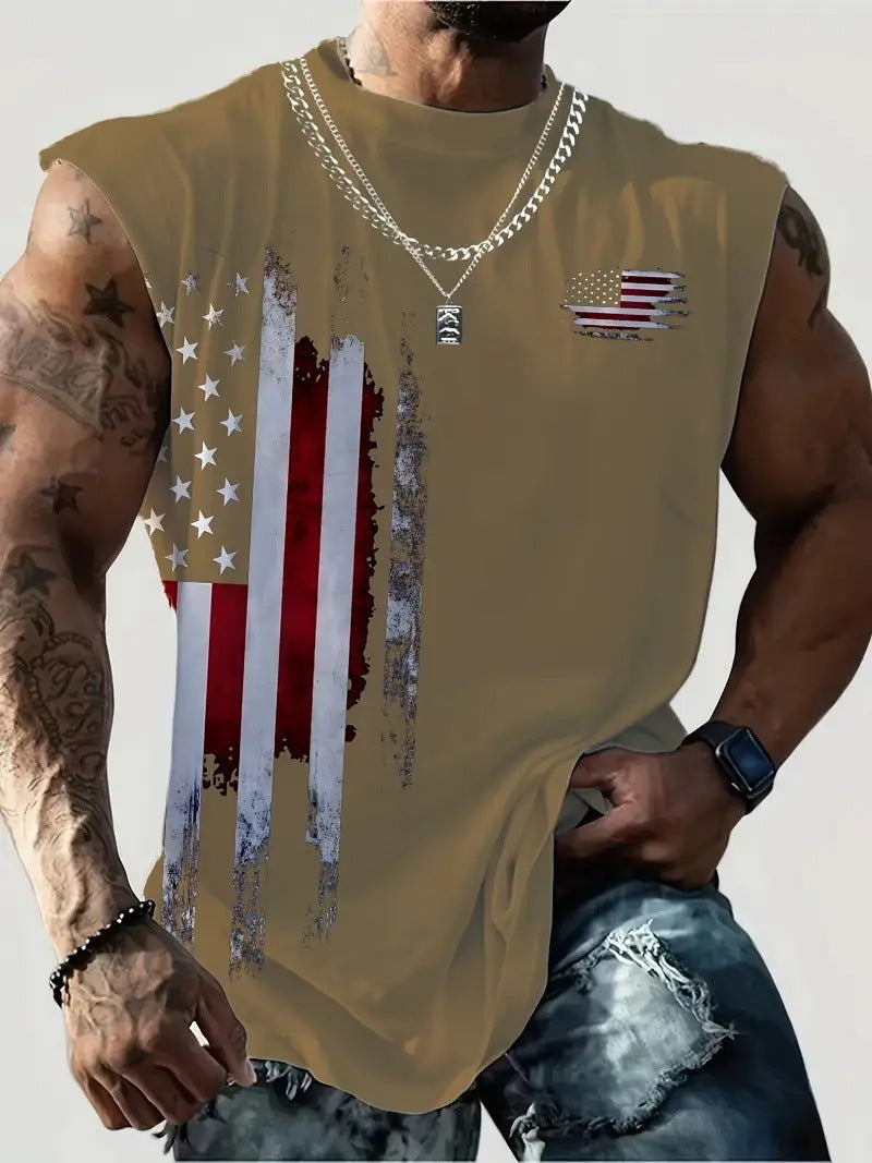 Fashion Personality New Printed Men's Vest Top
